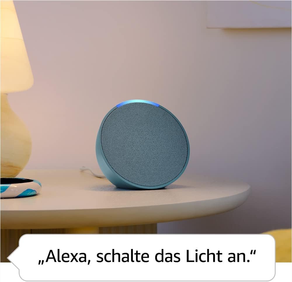 Echo Pop (Neueste Generation) | Kompecher und schlauer Bluetooth-Lautsprecher MIT Vollem Klang und Alexa | Blaugrün – Bild 4