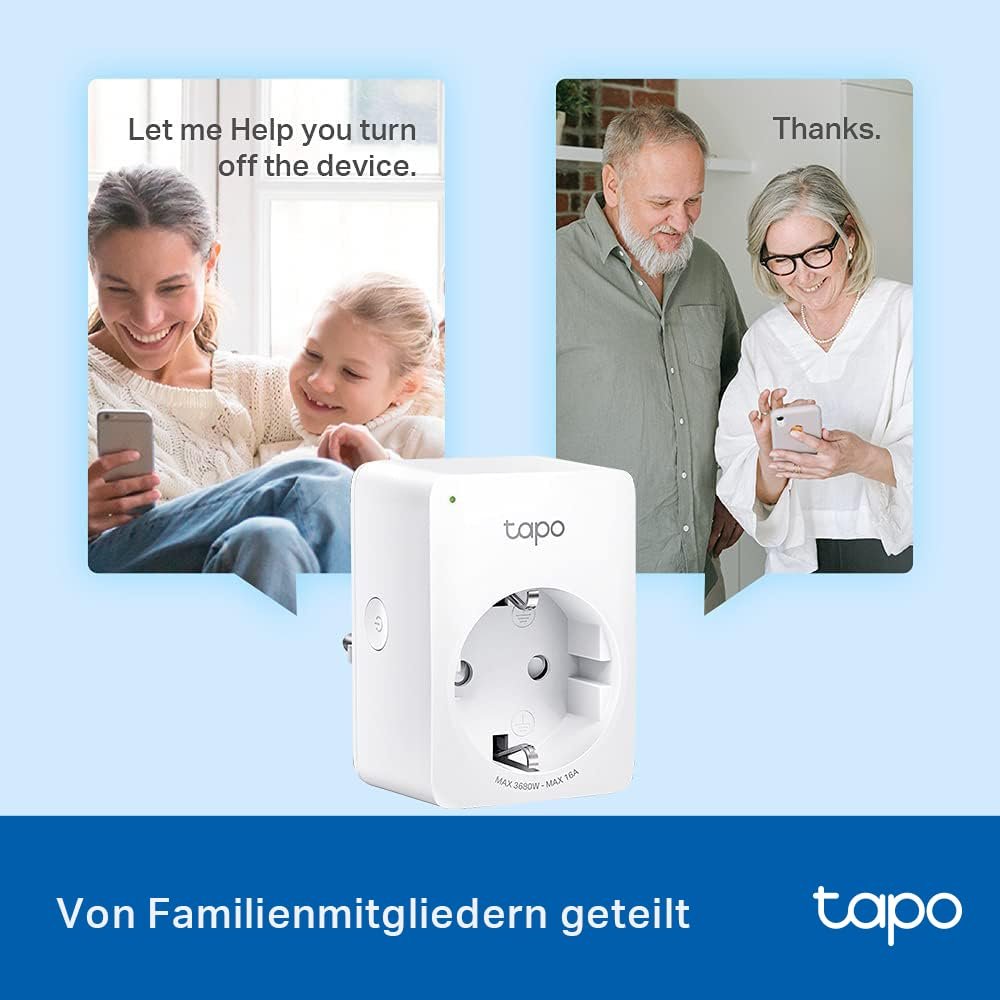 TP-Link Tapo Smart Wlan Steckdose Tapo P110 MIT Energieverbrauchsmesser, Smart Home Alexa Steckdose, FunktionTerert MIT Alexa, Google Home, Sprachsteuerung, Fernzuf, Mini, 4 Pack – Bild 8