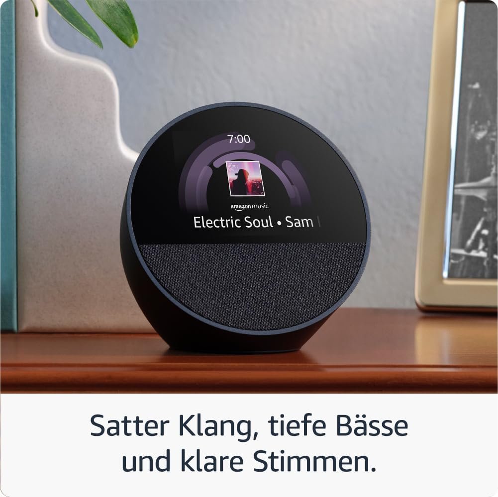 Amazon Echo Spot (2024), intelligenter Wecker mit Sattem Klang und Alexa, Blau – Bild 4