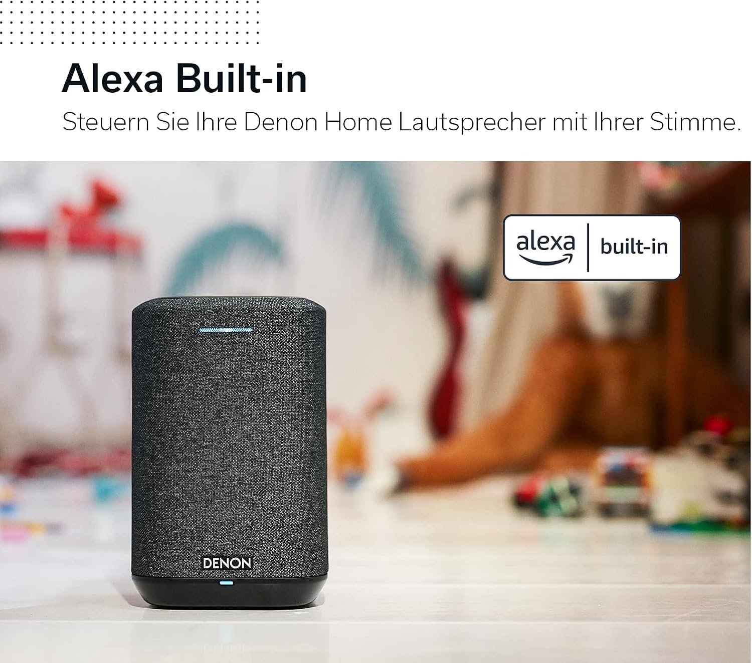 Denon Home 150 Multiroom-Lautsprecher, Hifi Lautsprecher MIT Heos, Alexa Integrierer, WLAN, Bluetooth, USB, Airplay 2, Hi-Res-Audio, Weiß – Bild 3