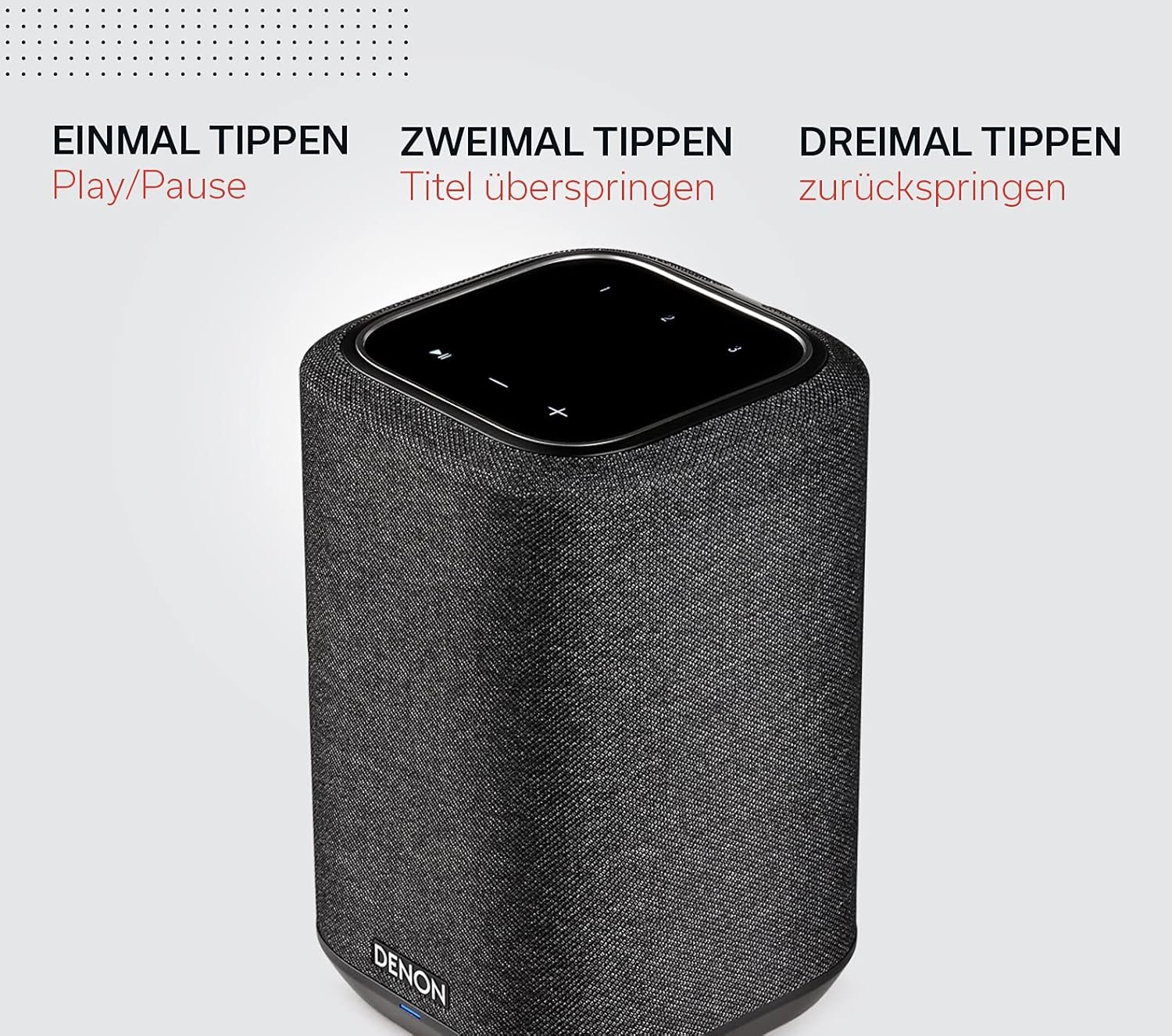 Denon Home 150 Multiroom-Lautsprecher, Hifi Lautsprecher MIT Heos, Alexa Integrierer, WLAN, Bluetooth, USB, Airplay 2, Hi-Res-Audio, Weiß – Bild 6