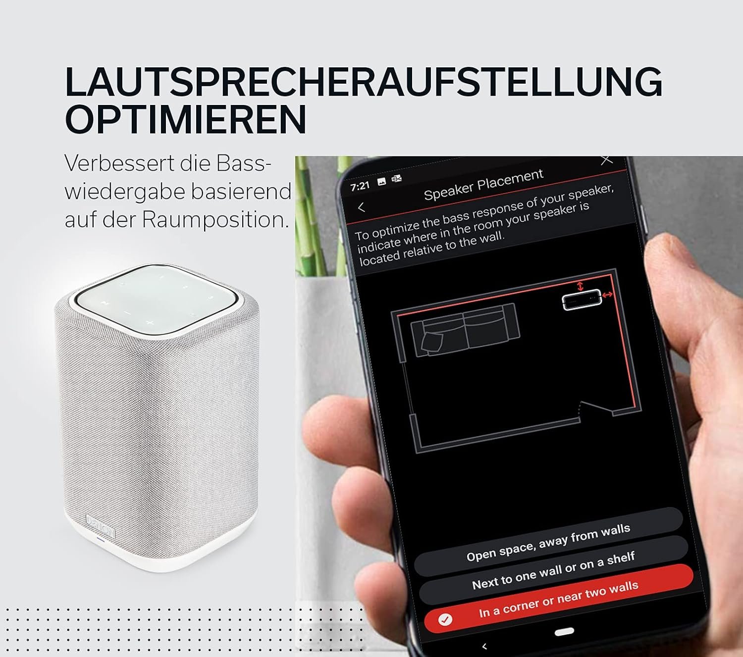 Denon Home 150 Multiroom-Lautsprecher, Hifi Lautsprecher MIT Heos, Alexa Integrierer, WLAN, Bluetooth, USB, Airplay 2, Hi-Res-Audio, Weiß – Bild 7