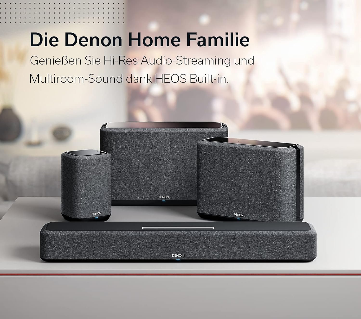 Denon Home 150 Multiroom-Lautsprecher, Hifi Lautsprecher MIT Heos, Alexa Integrierer, WLAN, Bluetooth, USB, Airplay 2, Hi-Res-Audio, Weiß – Bild 8