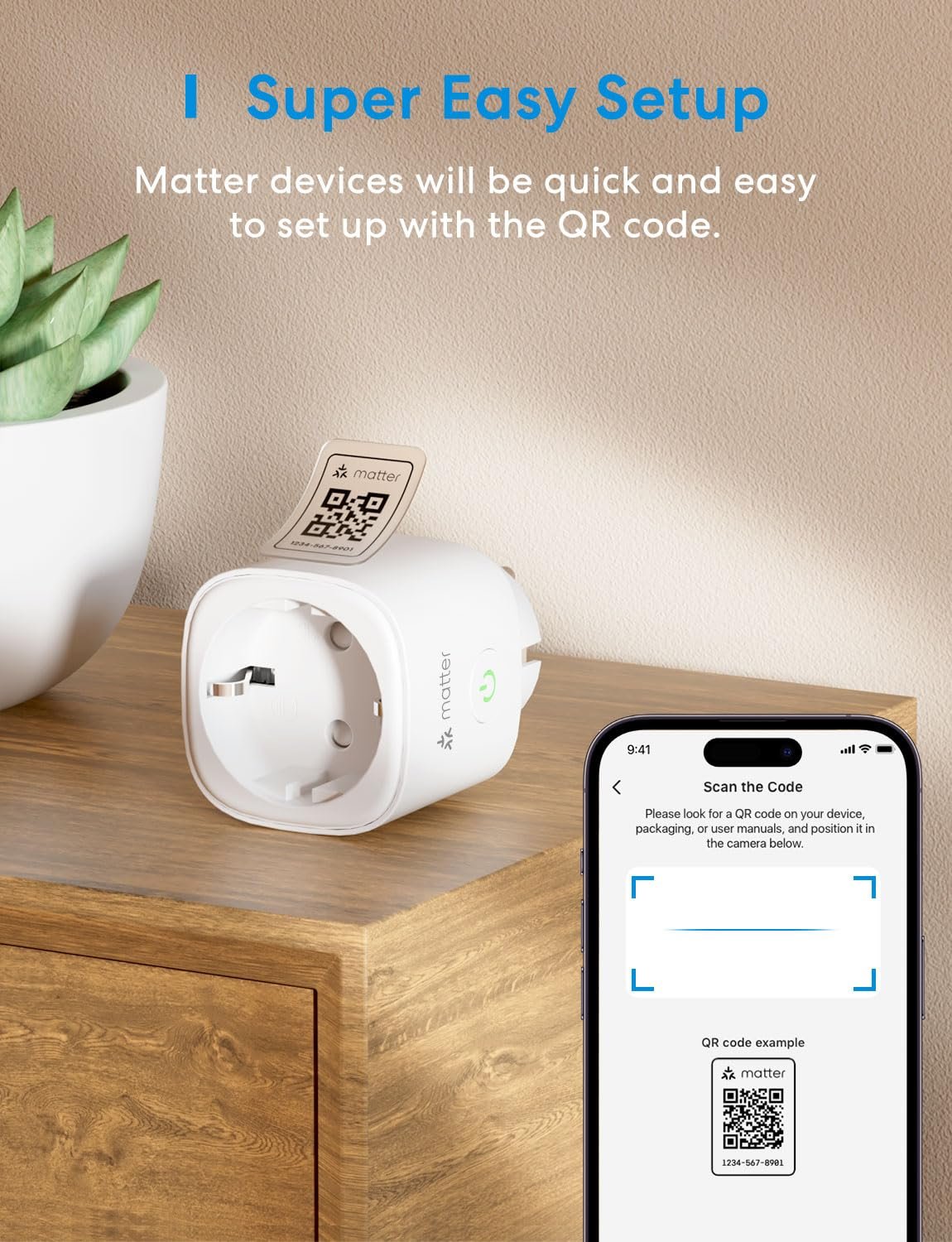Meross Matter Smart steckdosen mit stromverbrauch, wlan steckdosen mit stromzähler für balkonkraftwerk, funktionert Apple Homekit, Alexa und Google, 16A, 2 Stückke – Bild 7