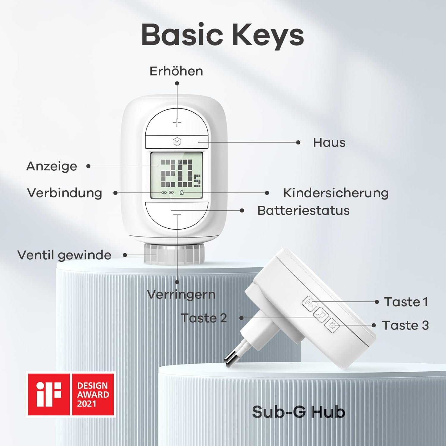 Linkind Smart HeizungSthermostat Starter Kit, Wifi Heizkörperthermostat MIT Hub, App Programmierbar Thermostat Heizung, Zeitplan, Fern/Sprachsteuerung, Kompatibel Mit Alexa/Google Assistant, M30*1,5mm – Bild 2
