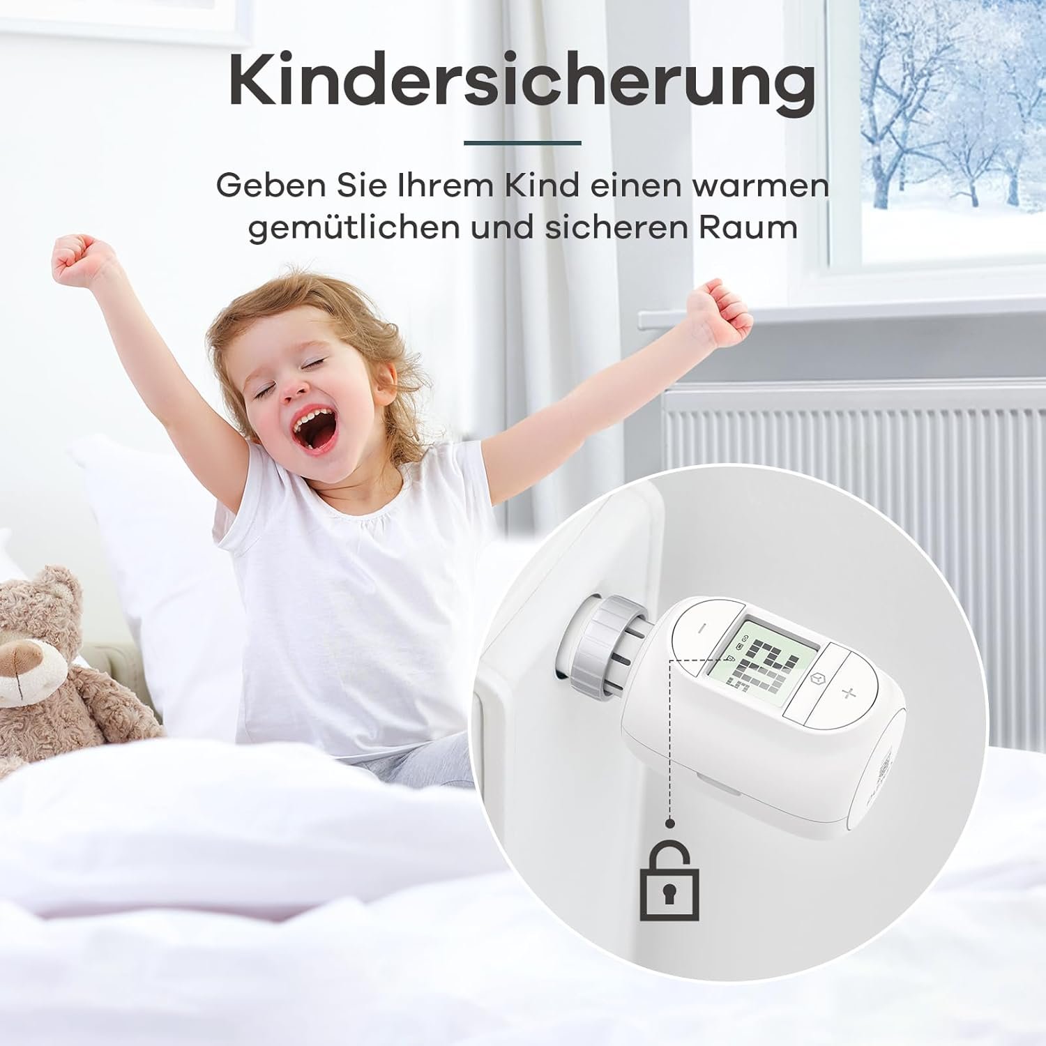 Linkind Smart HeizungSthermostat Starter Kit, Wifi Heizkörperthermostat MIT Hub, App Programmierbar Thermostat Heizung, Zeitplan, Fern/Sprachsteuerung, Kompatibel Mit Alexa/Google Assistant, M30*1,5mm – Bild 7