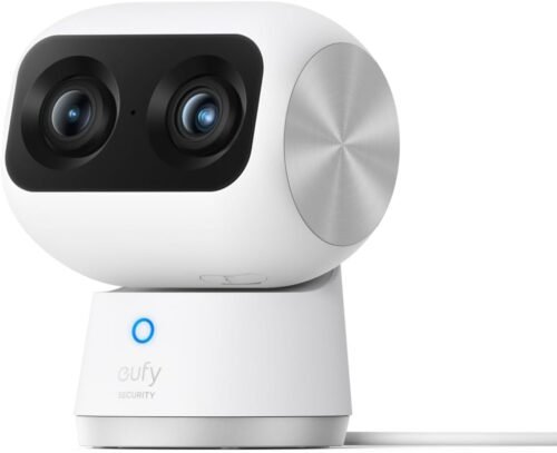 Eufy Security Indoor Cam S350, Dual Kameras, 4K, überwachungskamera innen MIT 8 × Zoom und 360 ° PTZ, KI, Dual-Band-Wi-Fi 6, Sicherheitkamera innen, Videoüberwachung