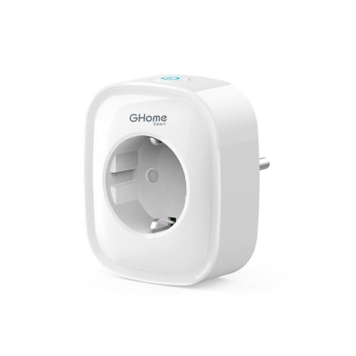 Ghome Smart Wlan Steckdose 16A, Alexa Steckdose 1 Pack, Smart -Home -Plug Kompatibel Mit Alexa Google Home, App Fernbedienung, Stromverbrauch Messen Sprachsteuerung Timer, Nur auf 2,4 GHz WiFi