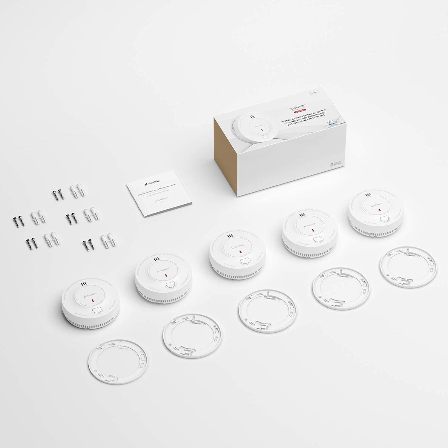 X-Sens-Verbesserter Rauchmelder 10 Jahre Batterie, Feuerder MIT FOTOELEKTRISCHEM-Sensor, EN14604 GEPRFTE Brandmelder, SD2J0AX, 5ER-Set – Bild 8