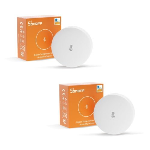 Sonoff SNZB-02P Zigbee Temperatur-und Feuchtigitssensor, 2 Stück Smart Temperatursensor MIT Komfortalarm, Zigbee Hygrometer Kompatibel MIT Alexa/Google Home/Ha/Ifttt, Zigbee Hub Erforderlich.