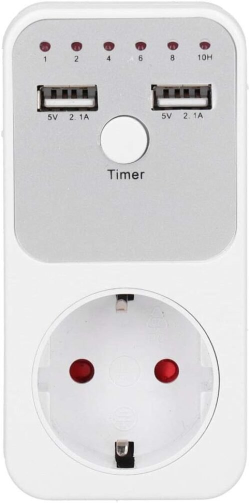 180 ~ 260V 13A USB Smart Digital Countdown-Buchse MIT 2 USB-Anschlussstecker, 1-10 Stunden Countdown-Zeit Energieeinsparung Fe¹r Computer, Telefonladeger? T, Innerbeleuchtung, Herde (EU-Plug)