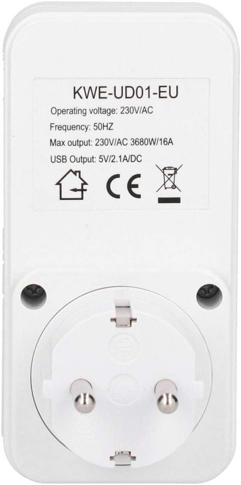 180 ~ 260V 13A USB Smart Digital Countdown-Buchse MIT 2 USB-Anschlussstecker, 1-10 Stunden Countdown-Zeit Energieeinsparung Fe¹r Computer, Telefonladeger? T, Innerbeleuchtung, Herde (EU-Plug) – Bild 8