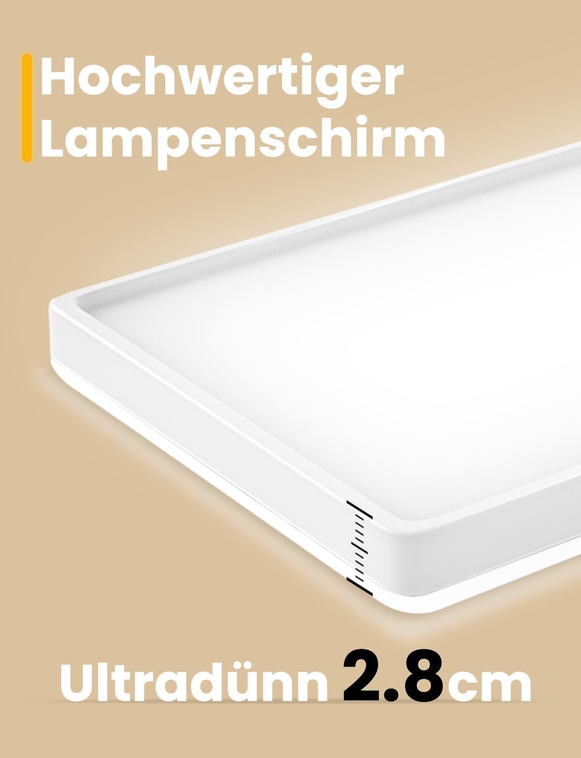 Epicflare LED Deckenleuchte 58x20x2.8 cm IP44 LED -Panel mit Fernbedienung 2700K - 6500K LED Deckenleuchte Flach Warmweimweiß Kaltwei – Bild 9