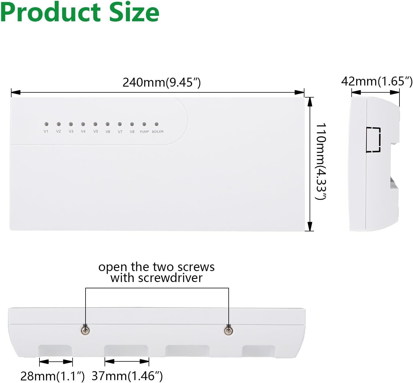Wengart Fußbodenheizung Verdrahtungszentrum für 230 V WG525, Thermostat und Stellantrebe, 8 Zonen Heizungskonzer Zentrator, wörtlicher Gaskocher und Wasserpumpe, Weiß – Bild 6