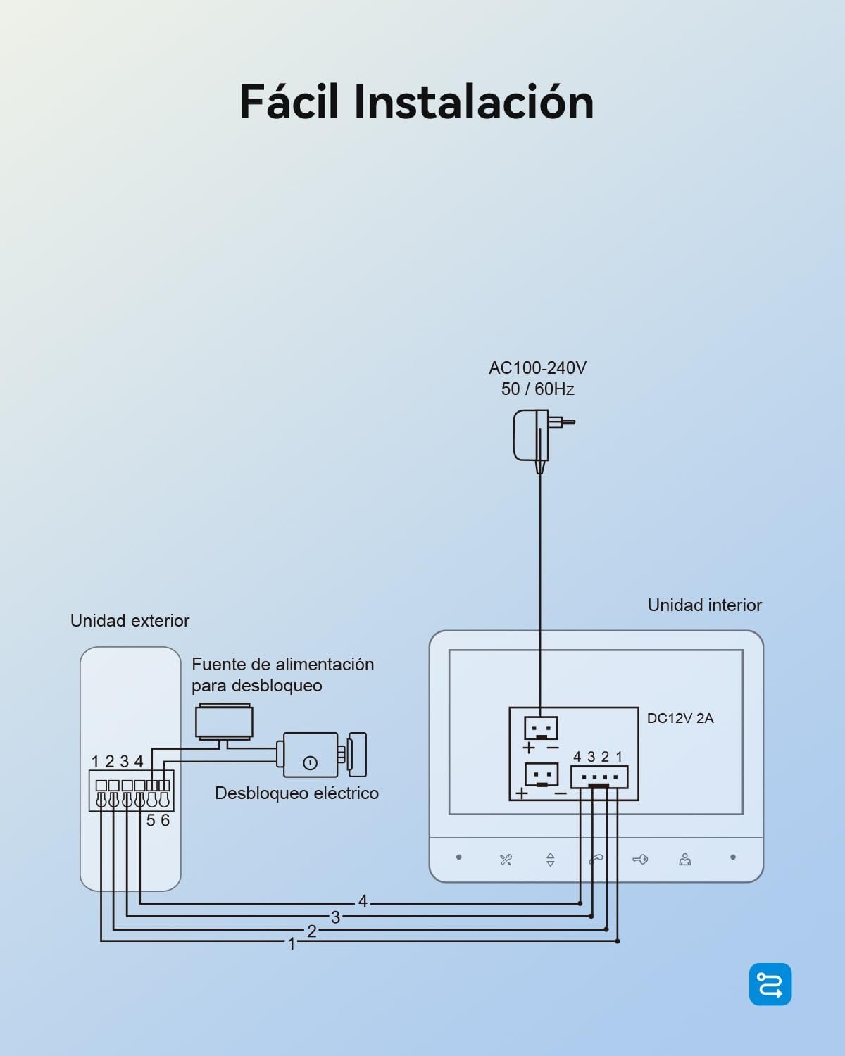 Tmezon Video türspechanlage 4-draht, türspechanlage MIT Kamera, 7 "Monitor MIT KabelgeBundener Türklingel, Nachversion, Live-Ansischen und Konveration, Lentsperren Durch Monitor, 16 Klingeltönee – Bild 8