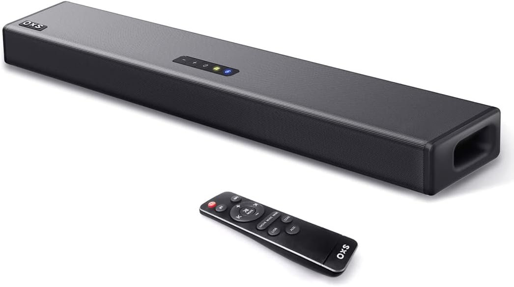 Ochsen S3 Soundbar für Fernseher, Heimkino-Audio MIT Bluetooth 5.0, Dynamischer Bass, 3D-Surround-Sound, Dialogverbesserung, Aux/Optisch/Koaxial Kompatibel, Mehrere Klangmodi, Wandmontierbarar