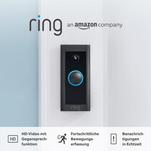 Ring Videotürklingel Kabel (Video -Türklingel verdrahtet) | Türklingel MIT Kamera, 1080p-hd-video, Festverdrahtet, nachtsicht | Video-Türspechanlage für Dein Hautür | FunktionTerert Mit Alexa