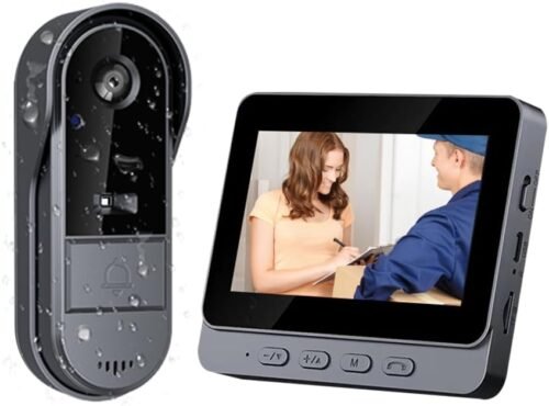 Drahtlose Video Türklingel MIT Kamera Outdoor IP65 Wasserdicht 1080p Kabellose Türklingel 4,3 Zoll ips bildschirm