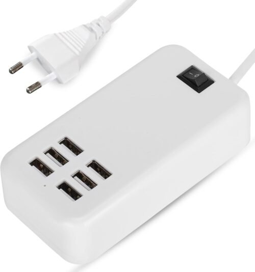 USB Ladestation, 30W 2a 100-240V USB Ladehub MIT 6 Anschlüss USB Ladeanschlüsse Überhitzungsschutz Multiport Power Charger Hub MIT 150cm Kabel Smart Plug Ladestation Für Mehrere GeraTop Handy Handy Handy