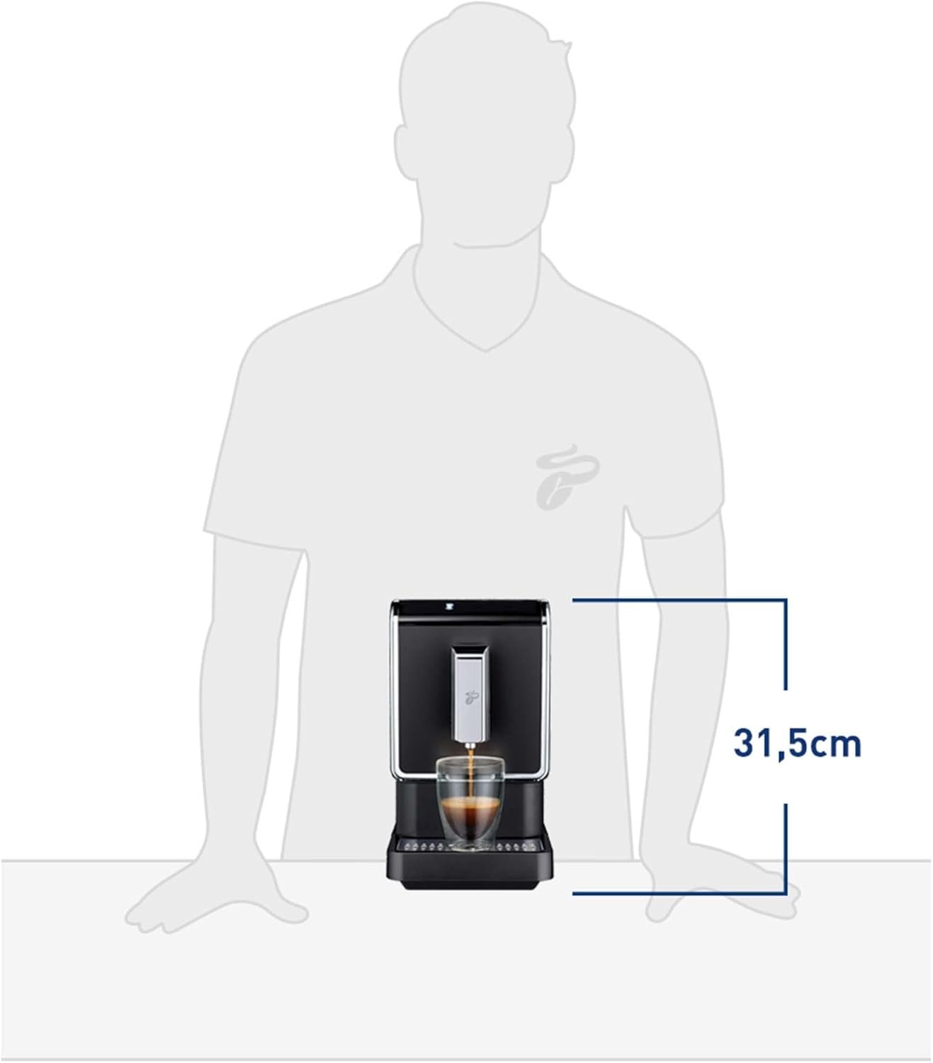 Tchibo Kaffeevollautomat Esperto Latte MIT Milchaufschauerfunktion für Caffè Crema, Espresso und Milchspecialitäten, Anthrazit – Bild 5