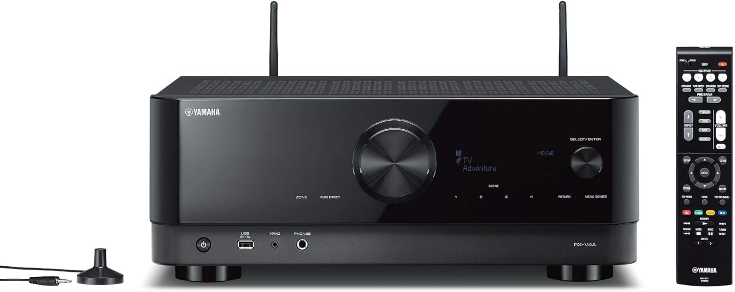 Yamaha-Empfänger RX-V4A-Netzwerk-Receiver MIT Musiccast Surround-Sound, Gaming Spezifischen Funktionen und Sprachkontrollsystem-Allround-Talent MIT 5.2 Kanälen, Schwarz – Bild 2