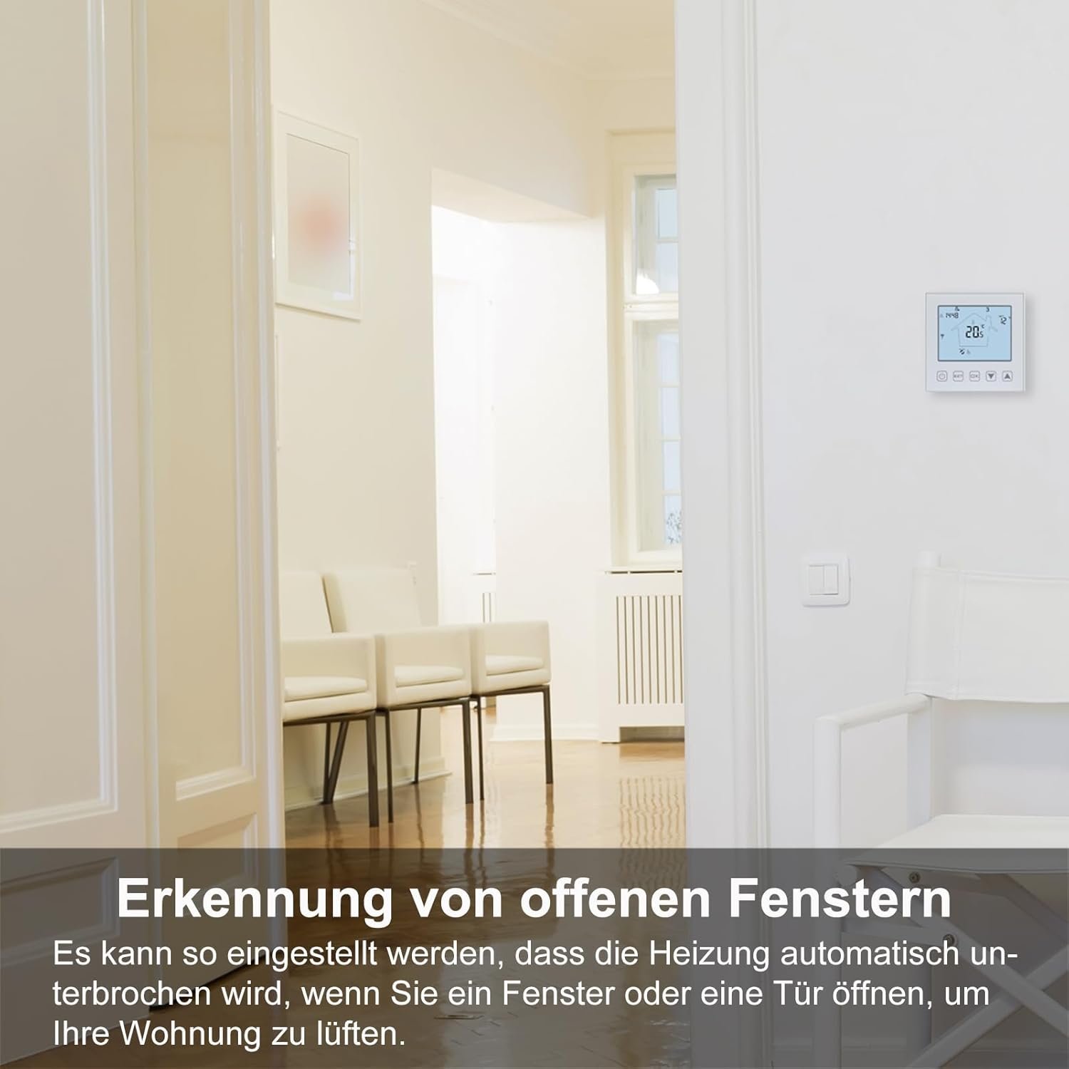 Ketotek Smart Thermostat fussbodenheizung elektisch wifi 16a kompatibel Mit Alexa, Digital Raumthermostat Fußbodenheizung Wlan App Steuerung Mit Frotler Weiß – Bild 5