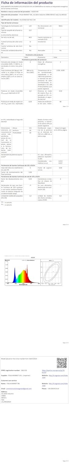 Aigostar Mesh-Smart Lamp Bluetooth Mesh A60, 6W 806LM Smart Bulb Dimbarar CCT 2700K-6500K, Vintage-Filamentlampe LED SLIMME COMPATIBEL MET Alexa/Google Home, 6 Stuks (Met Bluetooth-Afstandsbediening) – Bild 10