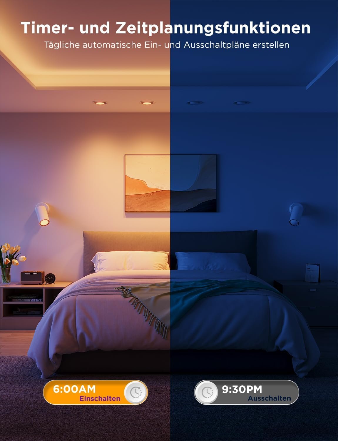 Govee Guhbirne Gu10 LED RGBWW, Smarte Guhbirne 400LM Hohe Helligkeit, Wlan Lampen Dimmbare Farbwechsel, 64 Szenen, Smart Bulb Gu10 LED FUNKTIONIERT MIT Alexa, Synchronisierung MIT MUSIK, 2 PACKUNG, 2 PACKUNG, 2 PACKUNG, 2 PACKUNG – Bild 7