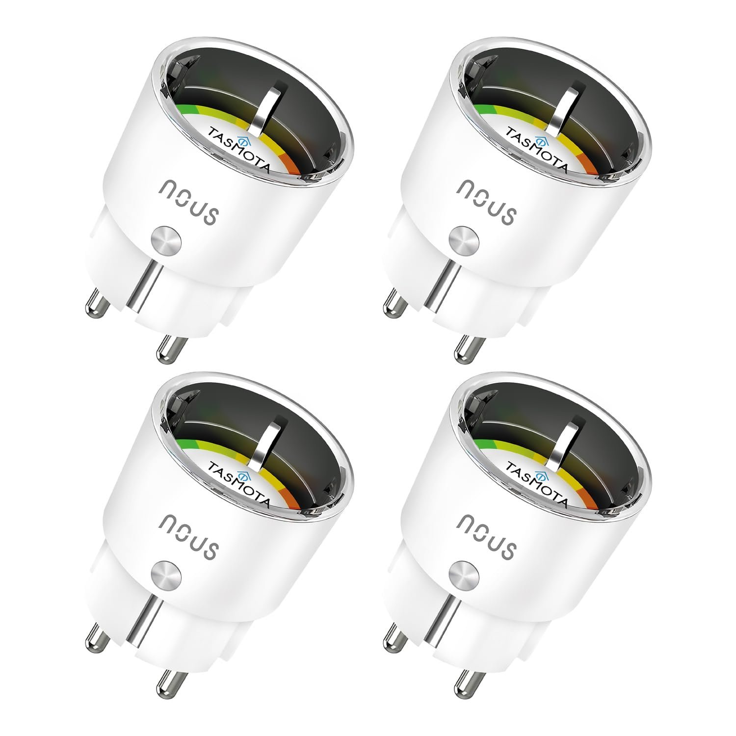 Tasmota Socket Nous A1T, kleinste WLAN -ESP8266 Smart Plug, 16A Mini -WiFi -Sockeln mit Stromverbrauch, Strommesser, Timer, kompatibel mit Alexa, Google Home Assistant, Domoticz, MQTT, 2,4G