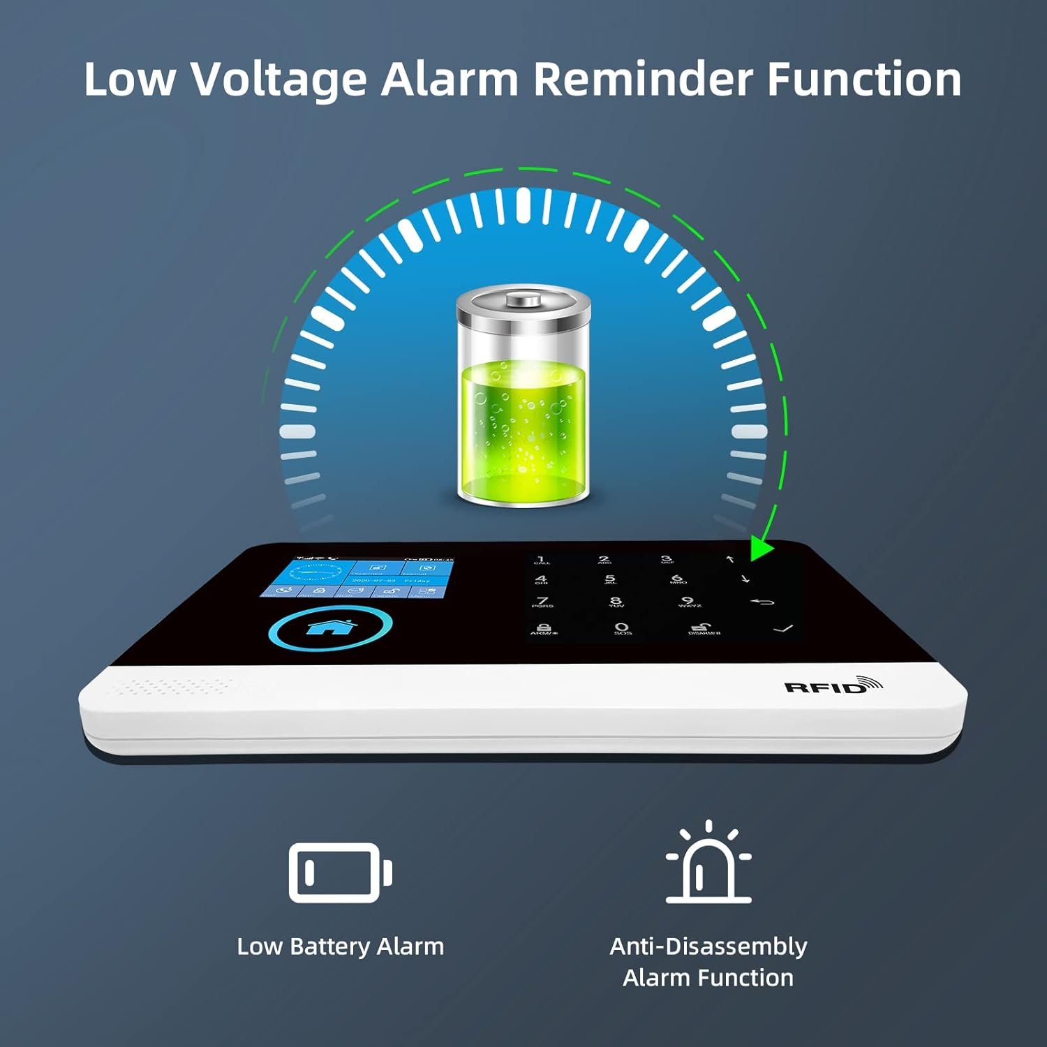 PGST GSM/Wifi Alarmanlagen Komplettsystem, Alarmanklage Haus MIT Alarmsireen, Fensteralarm/Türalarm, Bewegungsmelder, Fernbedienung, Echtzeit-App-Stoß, Belastungs-Erweiterbar-Funktioner-Mit Alexa – Bild 4