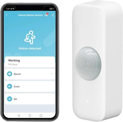 WiFi Smart BewegungsSensor, Infrarot-Pir-Bewegungssensor für Das Heim-Alarmsystem, Mini-Kontaktsensor-Detektor MIT App-Fernuberwachung, Benachrichtigungsalarm, Kompatibel Mit Alexa. 1 Stück