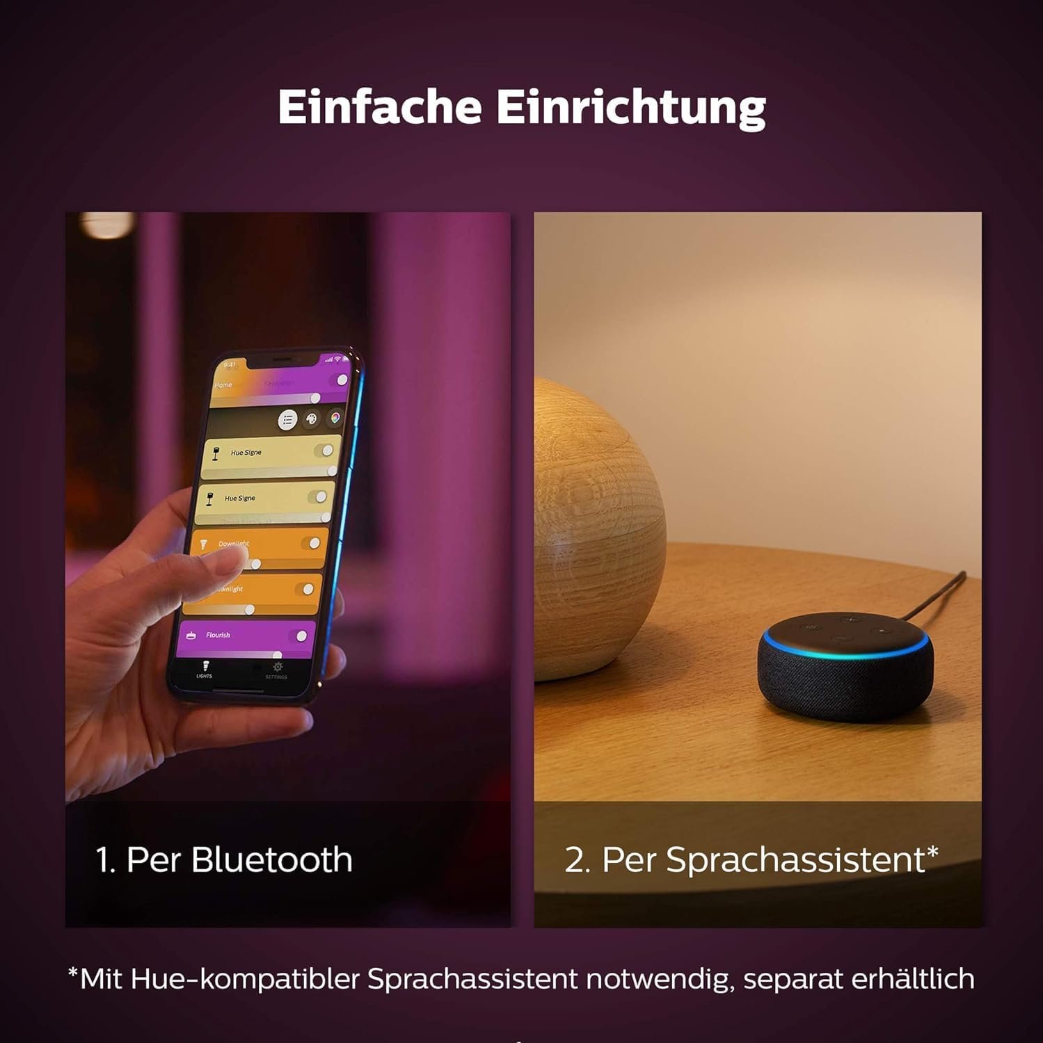 Philips Hue White & Color Ambiente Lightstrip Plus-Basisset V4 (2 m), Dimmbarer LED Streiflen für Hue Lichtsystem MIT 16 Mio. Farben, Smarte Lichtsteuerung über Sprache -Oder -App – Bild 12