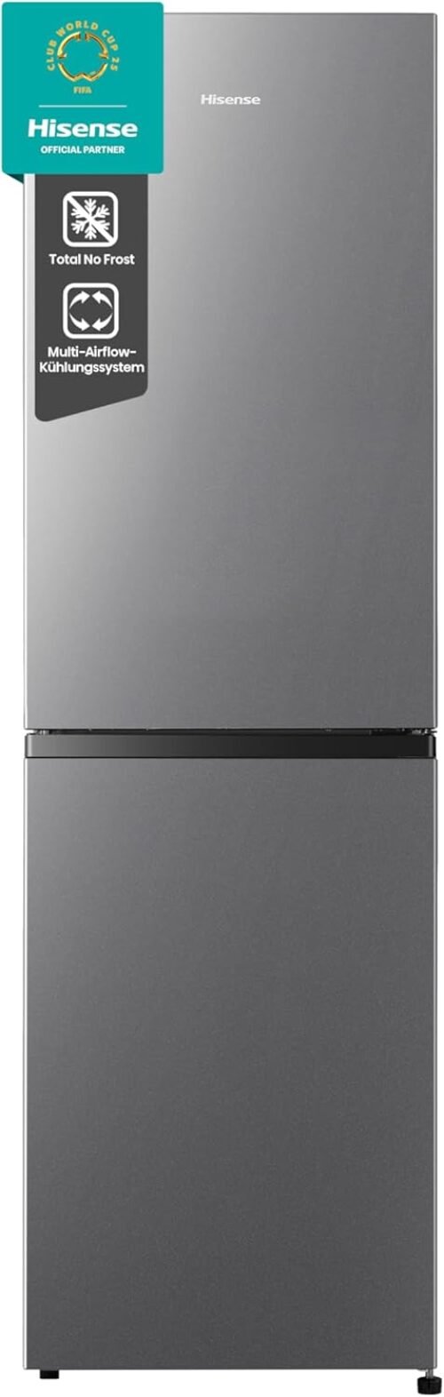 Hisense rb327n4ad2 Kühl-Gefrierkombination/ nofrostplus/ Multiflow 360 °/ Urlaubsmodus/ Freshzon/ 182,4 cm/ Kühlteil 171 l/ GeFriererlil 85 l/ 41 db/ 287 kWh/ jahr/ edelstahl-Look
