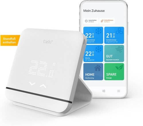 Tado ° Smarte Klimaanlagensteuerung MIT Standfuß – Klimaanlage Digital Steuern pro App – Optimales Baumklima – Energie Sparen – Einfache -Installation – Kompatibel Mit Alexa, Siri & Google Assistent