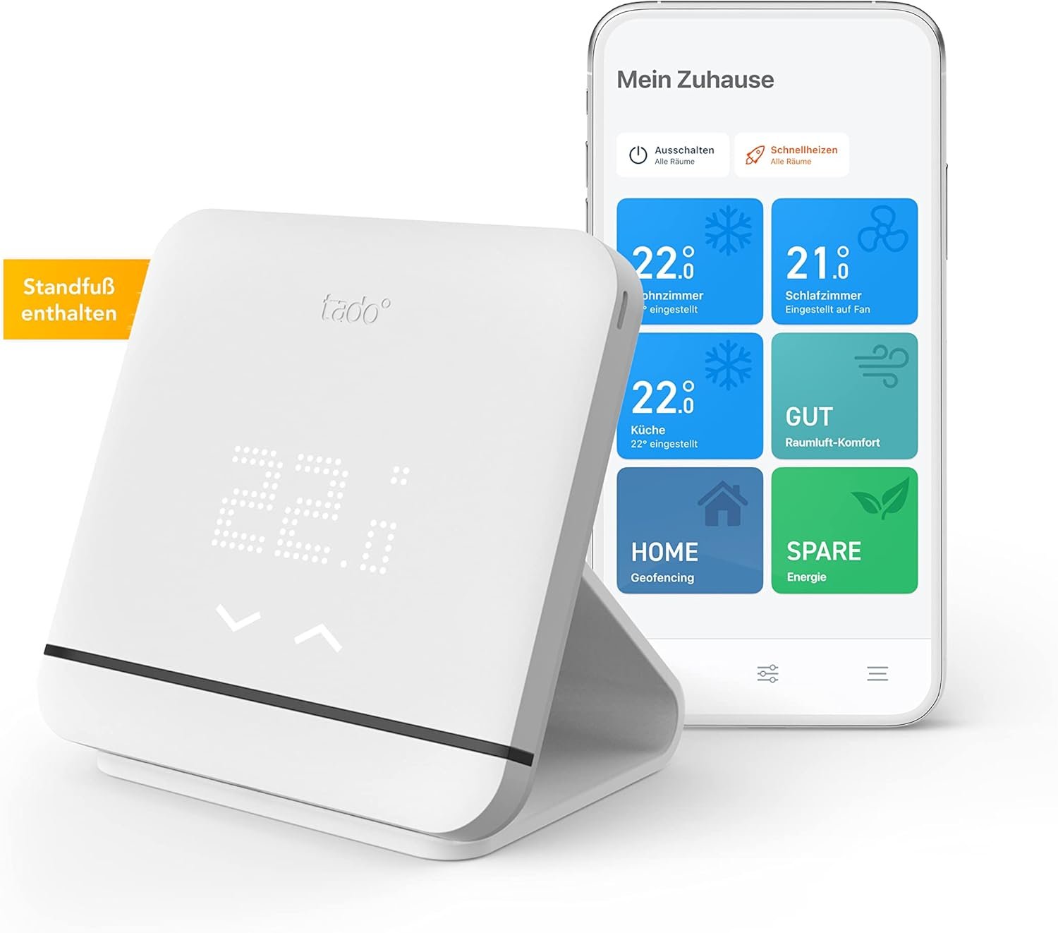 Tado ° Smarte Klimaanlagensteuerung MIT Standfuß - Klimaanlage Digital Steuern pro App - Optimales Baumklima - Energie Sparen - Einfache -Installation - Kompatibel Mit Alexa, Siri & Google Assistent