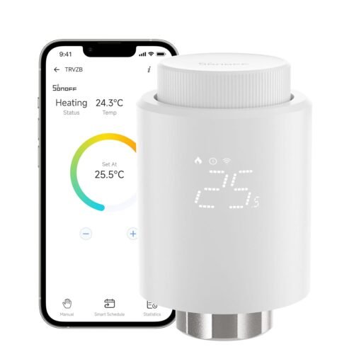 Sonoff Smart Heizkörperthermostat TRVZB, Smart HeizungSthermostat MIT App-Funktion, Zigbee Thermostat Benösigt Zigbee 3.0 Hub, Kompatibel Mit Amazon Alexa/Home Assistent