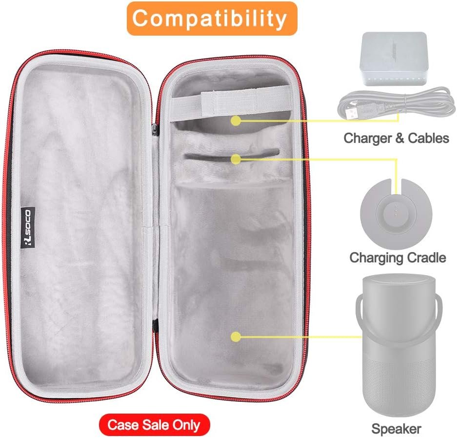 RLSOCO Harte Tasche für Bose Tragbare Smart/Home/Tribit Stormbox Pro tragbarer Bluetooth -Lautsprecher MIT Schultergurt – Bild 2