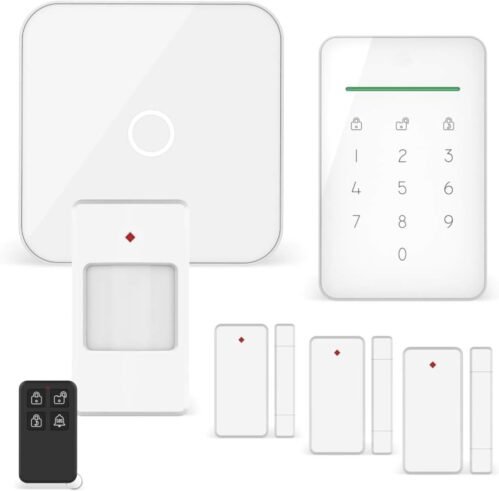 ELRO AS90S Home+ Smart Alarmanlage-Wifi-GSM Funktion-Bestens GetEstet-Basestation, Bedieneinheit, Bewegungsmelder, 3x türr-/fensterkontakt und Funk Key Ring, Komplettes Set Set Set Set