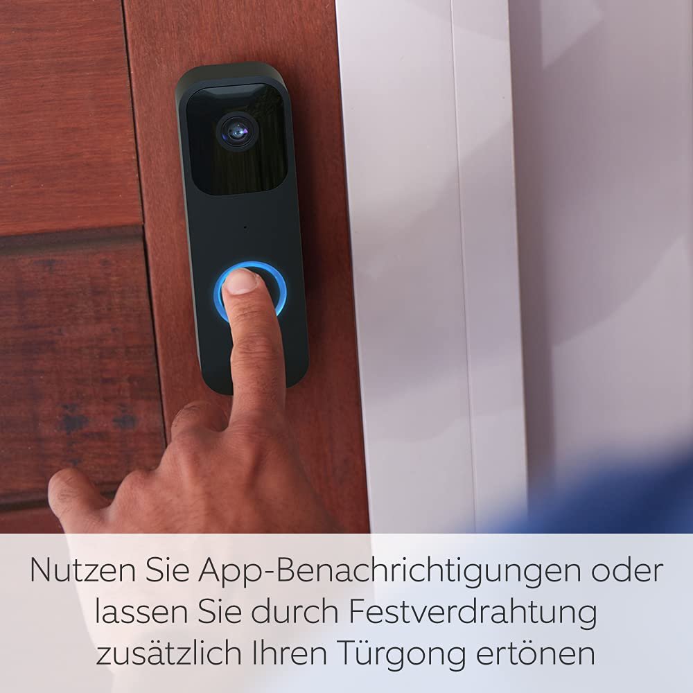 Blink Videotürklingel (Video-Türklingel), Lange Batterielaufzeit, Gegenspechfunkion, Selbstinstallation, HD-Video, Bewegungserfassung, App-Benachrichtungen bei Klingeln, Alexa-Kompatibel (Schwarz) – Bild 4