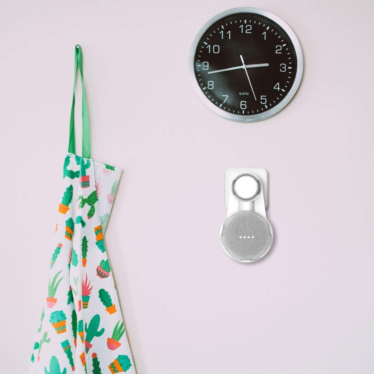 Cosycase Wandhalterung für Google Nest Mini, Google Home Mini, Halterung Ständer MIT Integrierer Kabelmanagement (Weiß+Grau) – Bild 7