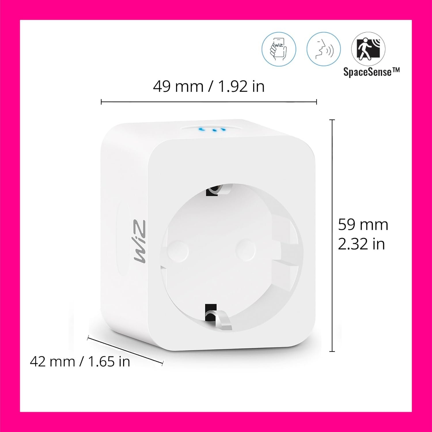 Wiz Smart Plug, Smarte Steckdose Zurerung von Lampen und Geraten inkl. Stromverbrauchsmesser, Smarte Lichtsteuerung über Wlan pro Stimme/App, Weiß – Bild 2