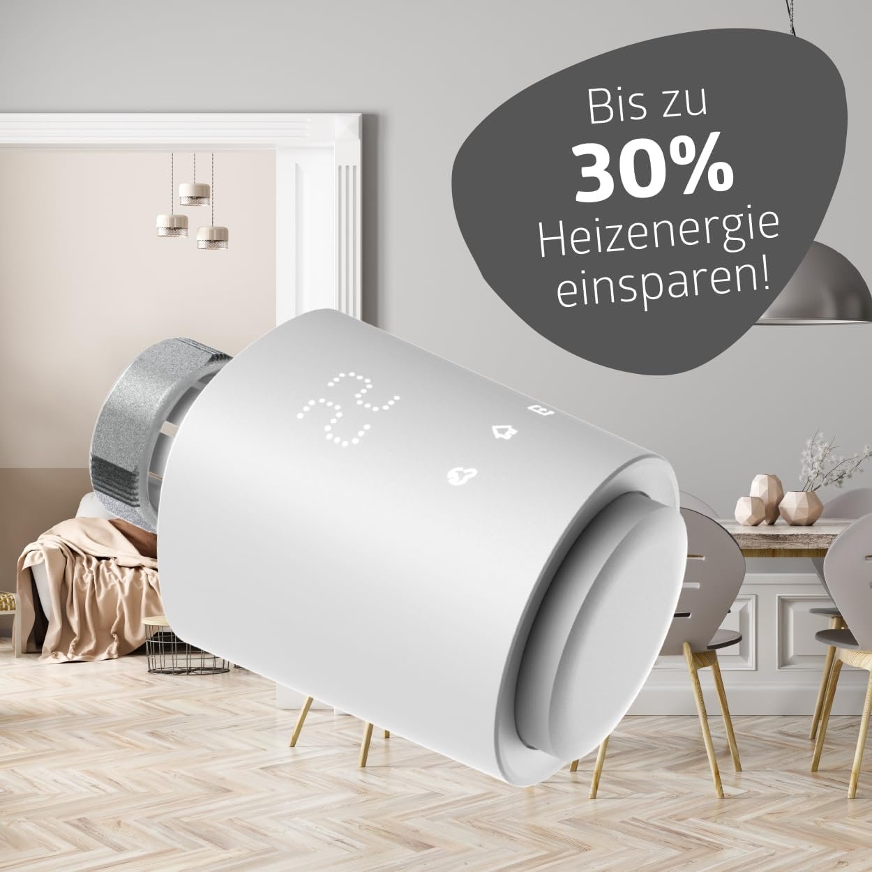 Heizkörperthermostat für Intelligente Temperatursteuerung Mit Zeitprofilen - Heizungsthermostat MIT Urlaubsmodus & Frostschutz - 9 Temperaturprofile - Essentials – Bild 4