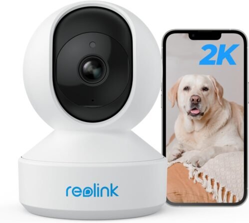 Reolink Wlan ip Kamera Indoor Schwenkbar, 2K 3MP Hund Hautier Indoor Kamera, 2,4 GHz Wlan überwachungskamera Innen, Zwei-Wege-Audio, Babyphone MIT Personen-/HaustiererKennung, E1