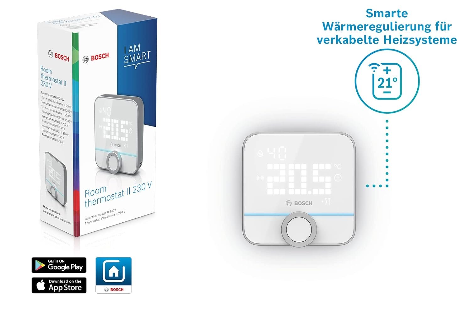 Bosch Smart Home Raumthermostat II für Kabelgebundener Heizsystem, 230 V, Kompatibel MIT Google Assistent und Alexa – Bild 6