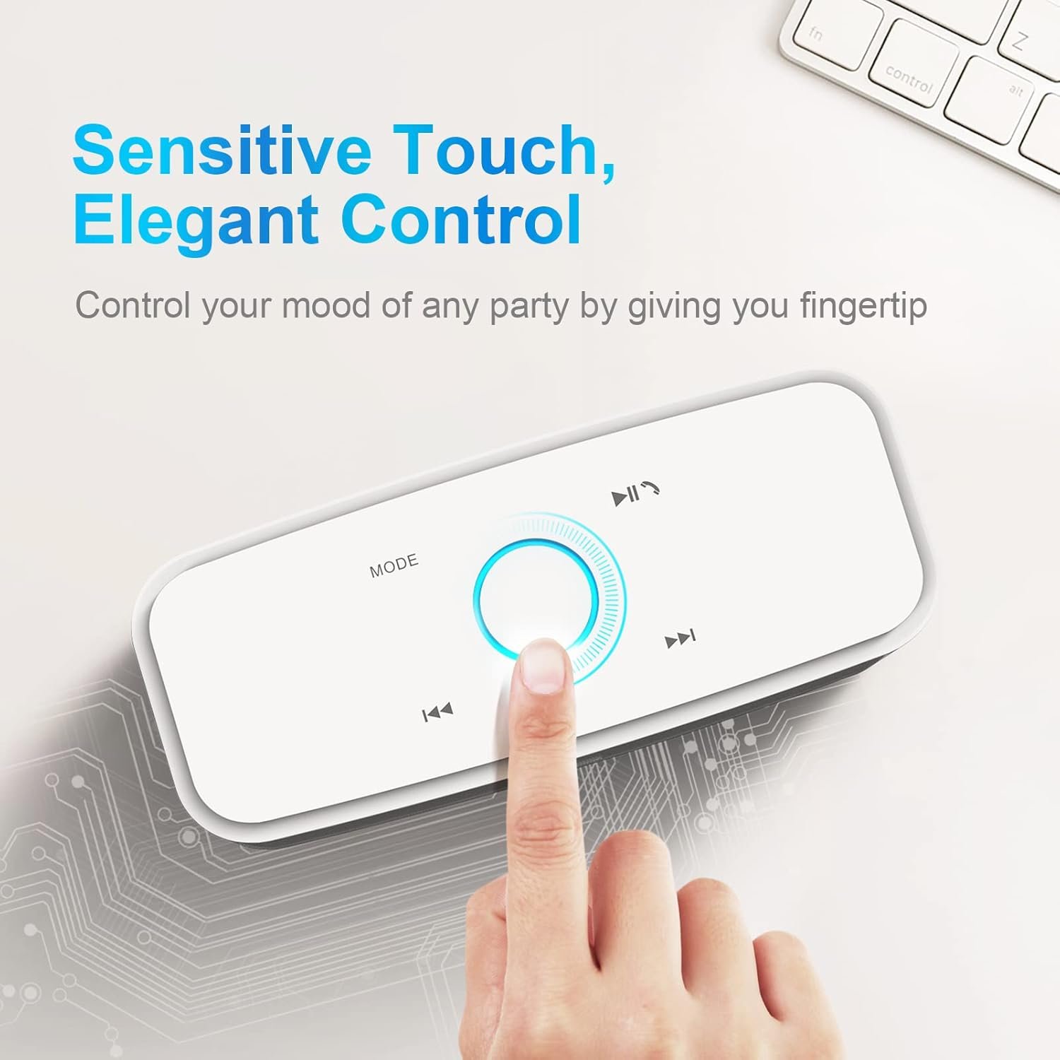 Doss Bluetooth Lautsprecher, Soundbox Musikbox Bluetooth Box Mit Dualen Bass-Trebibern, 20h Akku, Touch Control, IPX5 Wasserdicht, Bloototh Lautspecher für – Bild 3