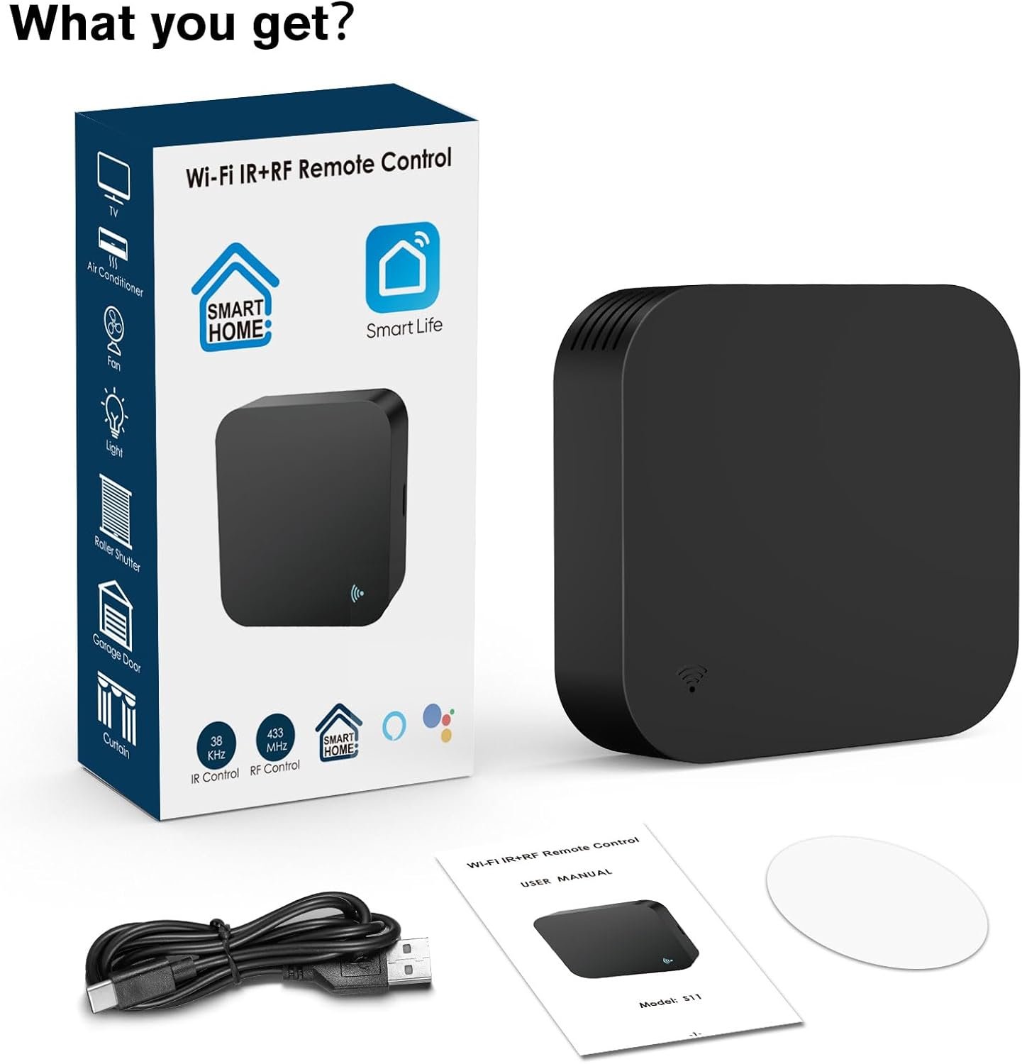 Panamalar Smart ir-fernbedienung für ir & rf geräte, wifi Universal Control Hub Kompatibel Mit Alexa/Timer, Smart-Home AutomatiRierung für TV/Lampe/Klimaanlage/Vorhänge/Ventilator (Black-1PCS) – Bild 7