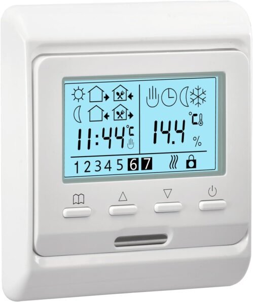 Hesen LCD Digital Wöchentliches Programmier Thermostat, HS-E806, 230vac 3ampere, Regler für Fußbodenheizungs Thermostate, Geeignet für Wasserheizungssysteme
