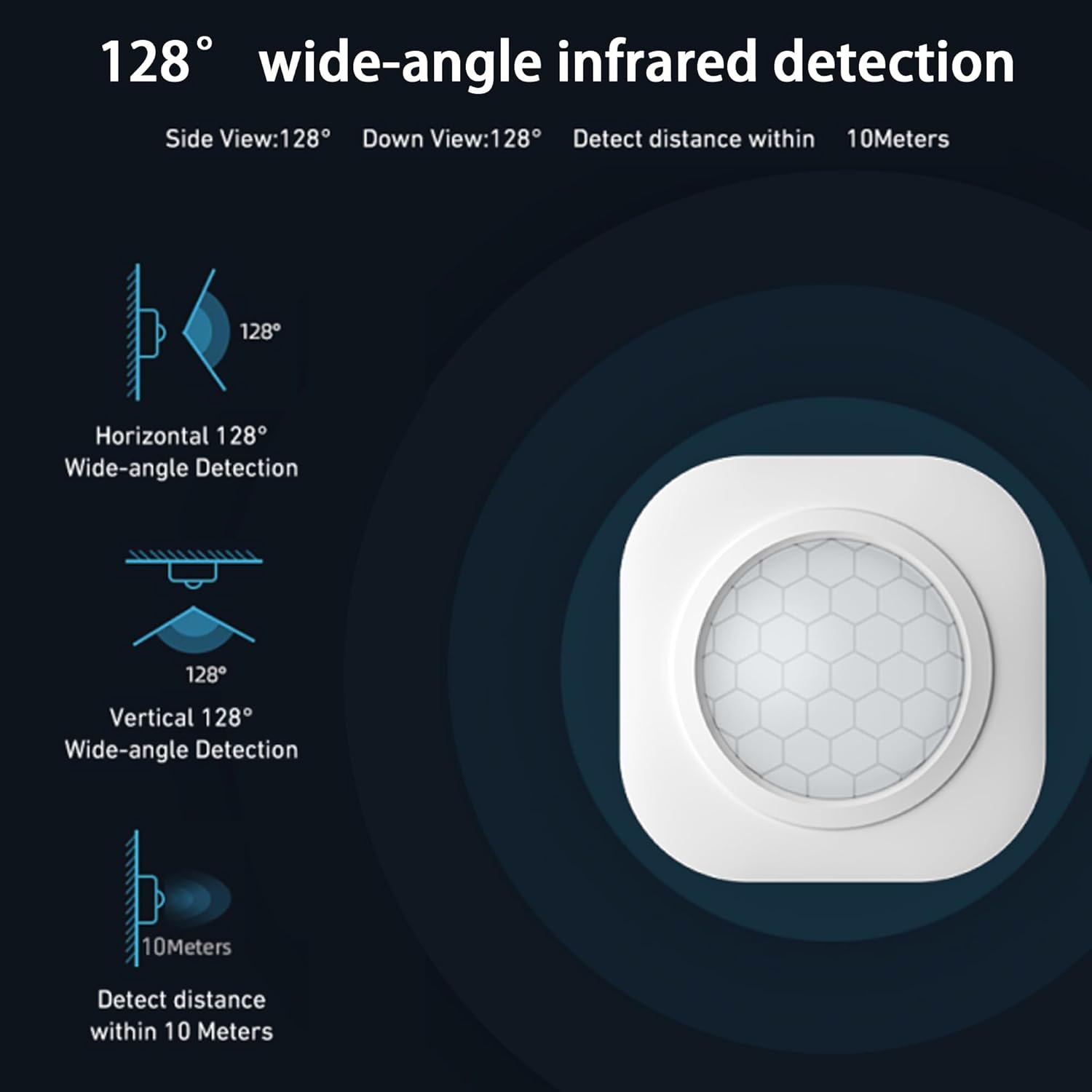 Intelligenter Wlan BewegungsSensor: Tuya Smart Pir-Bewegungsmelder MIT App-Warnungen, Batteriebetrieben, Kabellosen infrarot-Alarmsystem für Alarmanlagen und Smart Home AutomatiRingung – Bild 5