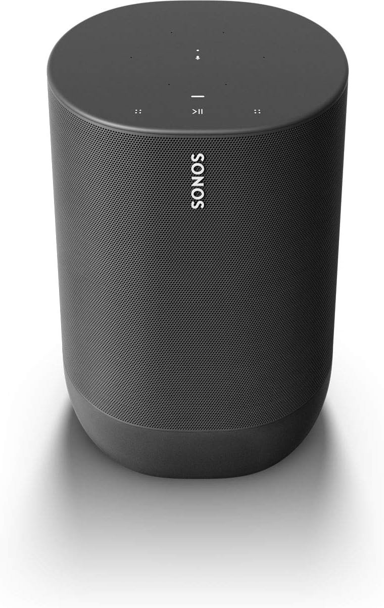 Sonos Move Smart Speaker (WasserFester Wlan und Bluetooth Lautsprecher MIT Alexa Sprachsteuerung, Google Assistant und AirPlay 2 - Kabellose Outdoor Musikbox Mit Akku für MusiKstreaming) Schwarz – Bild 2