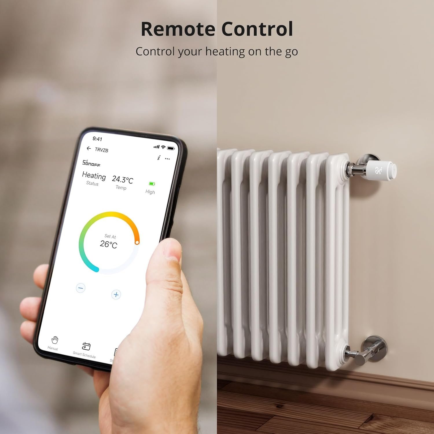 Sonoff Smart Heizkörperthermostat TRVZB, Smart HeizungSthermostat MIT App-Funktion, Zigbee Thermostat Benösigt Zigbee 3.0 Hub, Kompatibel Mit Amazon Alexa/Home Assistent – Bild 3